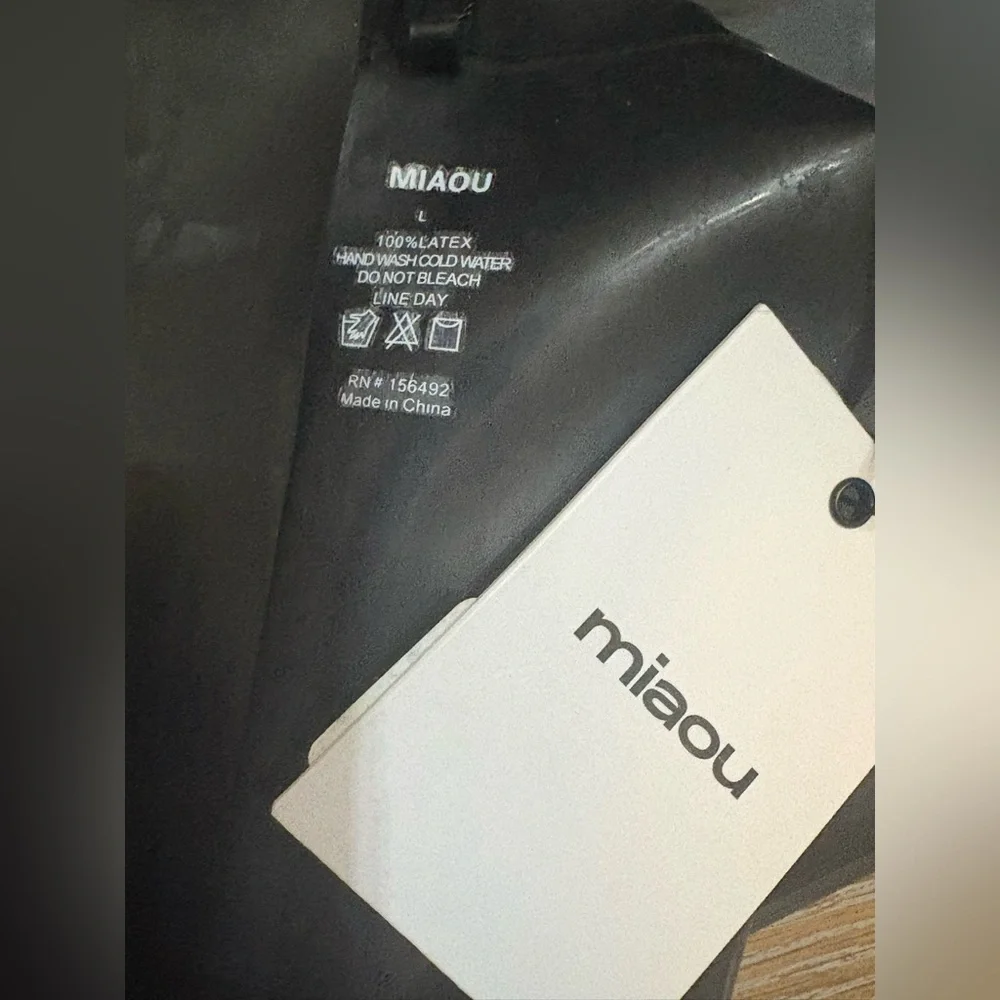 Miaou Jinx Tank Top Cami Latex Black Fetish Sz Large NWT $295...Revolve - Picture 12 of 16